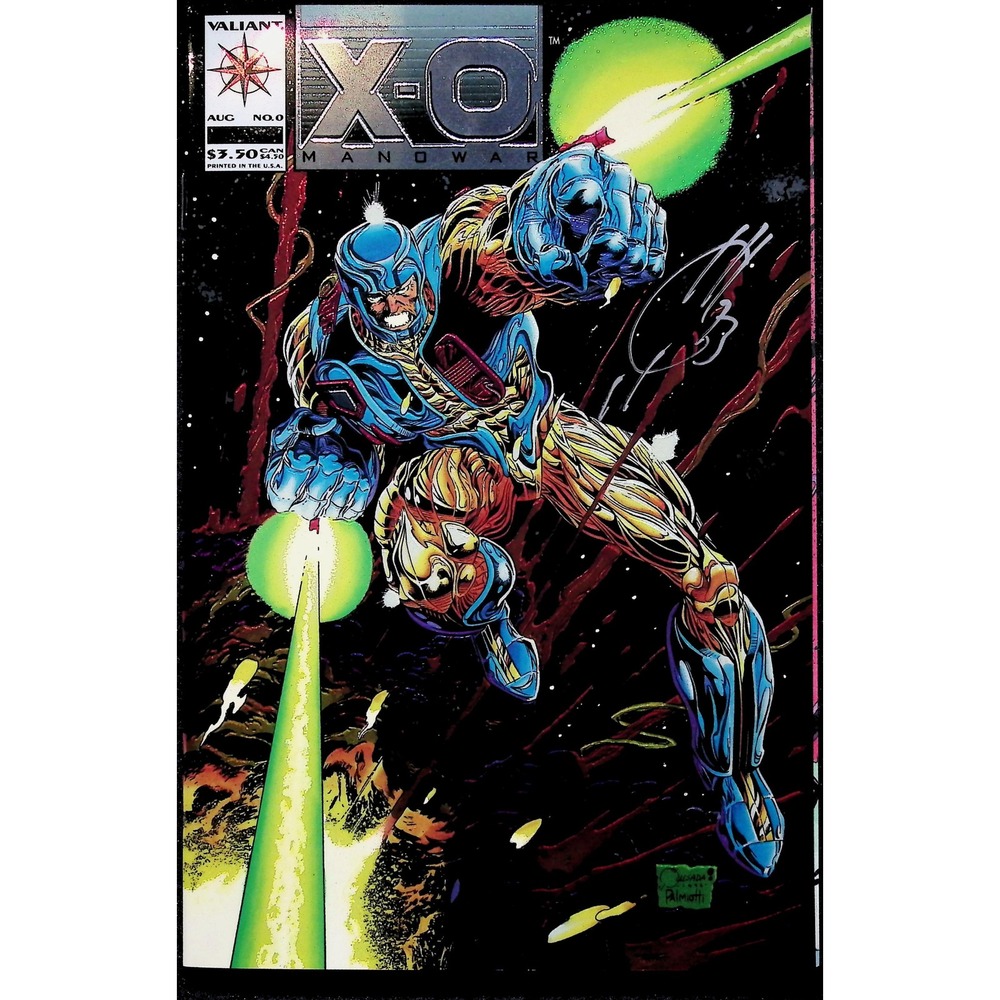 X-O Manowar #0A Signed Joe Quesada Wraparound Chromium Origin Valiant Comic Book